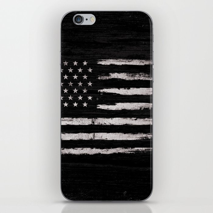 American flag White Grunge iPhone Skin