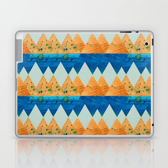 Opposites Love - Orange & Blue Laptop & iPad Skin