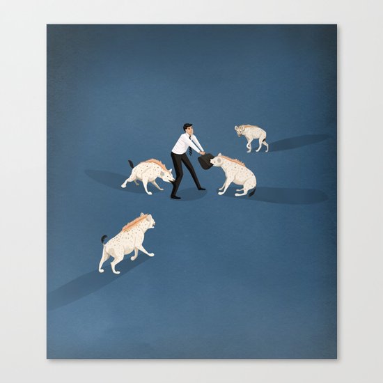Mobbing at work Canvas Print