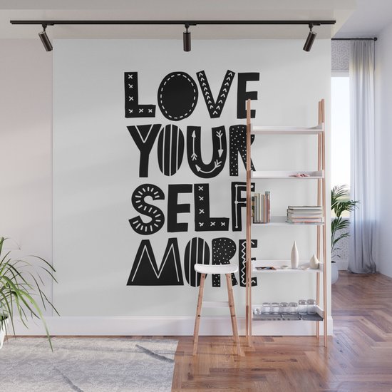 Love Yourself More black and white Scandinavian style ...