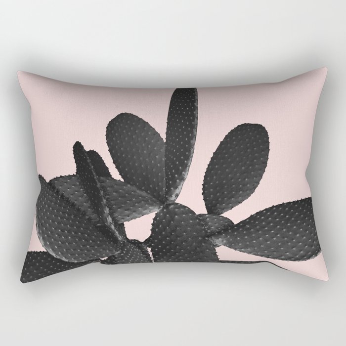 Black Blush Cactus #2 #plant #decor #art #society6 Rectangular Pillow