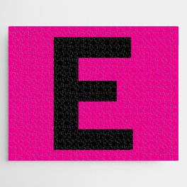 Letter E (Black & Magenta) Jigsaw Puzzle