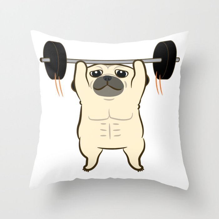 Workout Fu Fu Throw Pillow