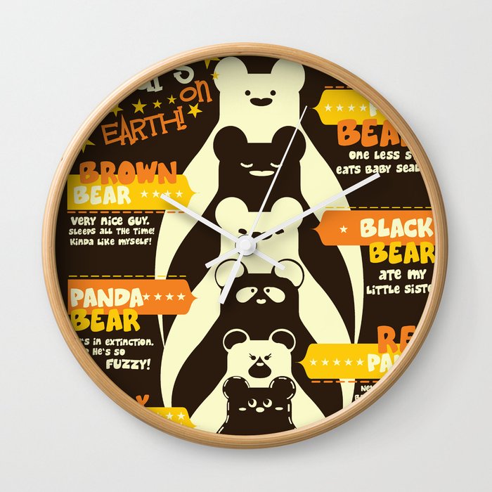 The Coolest Bear on Earth Wall Clock