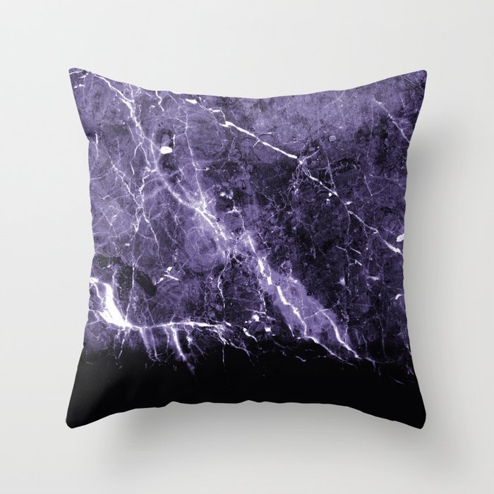 Ultra Violet Marble #1 #decor #art #society6 Throw Pillow