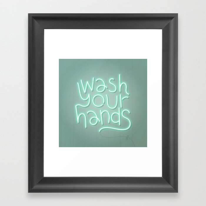 Wash Your Hands Framed Art Print