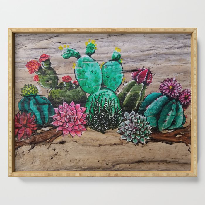 Cactus and Succulents Serving Tray