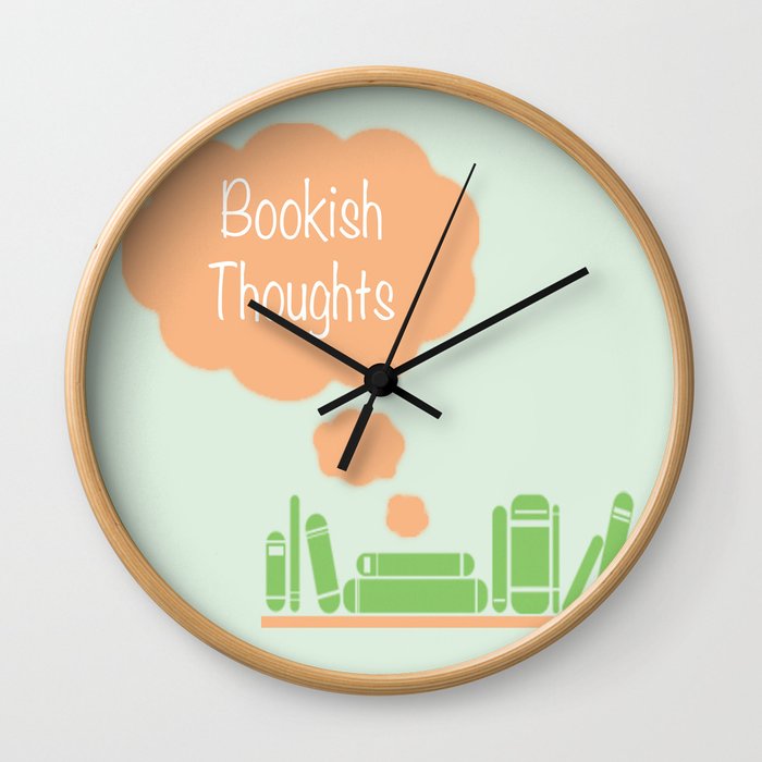 Bookish Thoughts Wall Clock