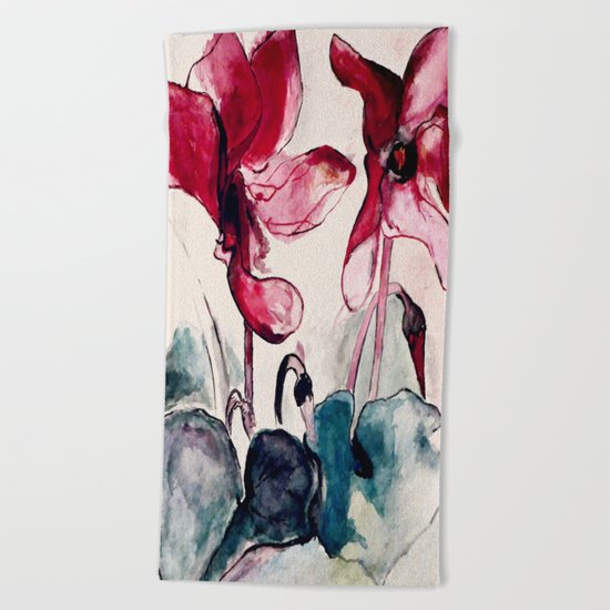 Alpenveilchen Beach Towel