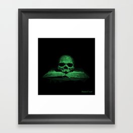 Memento mori - jungle green Framed Art Print