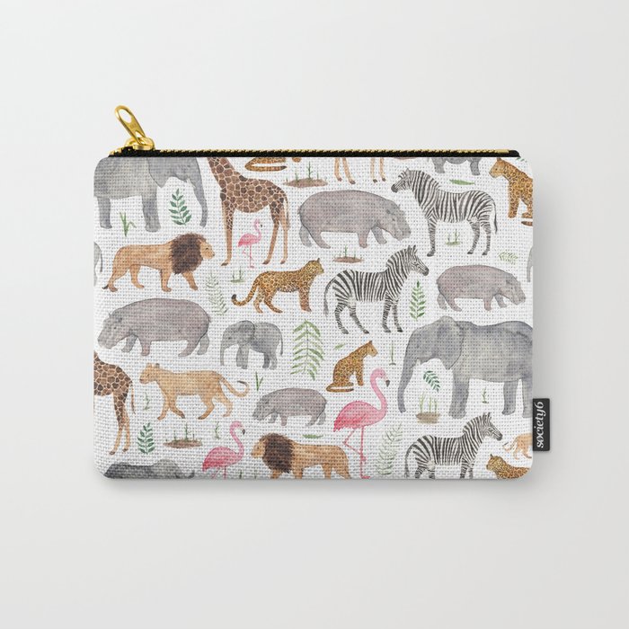 Safari Animals Carry-All Pouch