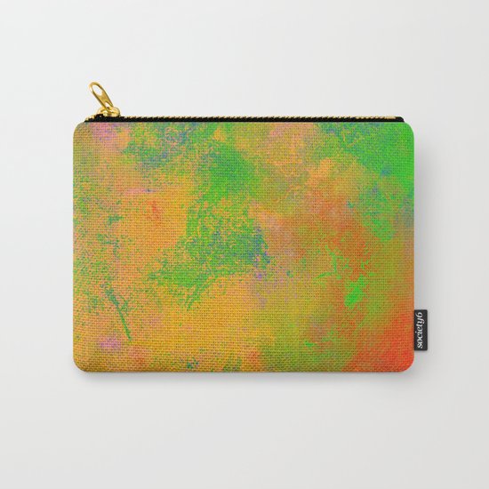 Taste The Rainbow - Multi coloured, abstract, textured painting Carry-All Pouch