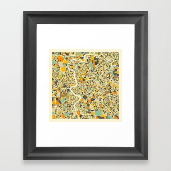 ROME MAP Framed Art Print