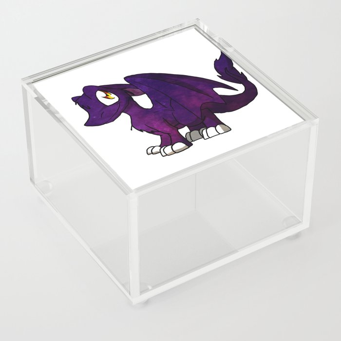 Galaxy Sd Furry Dragon Fantasy Cartoon Kawaii Space Illustration Cute Acrylic Box By Ganenethegriffox