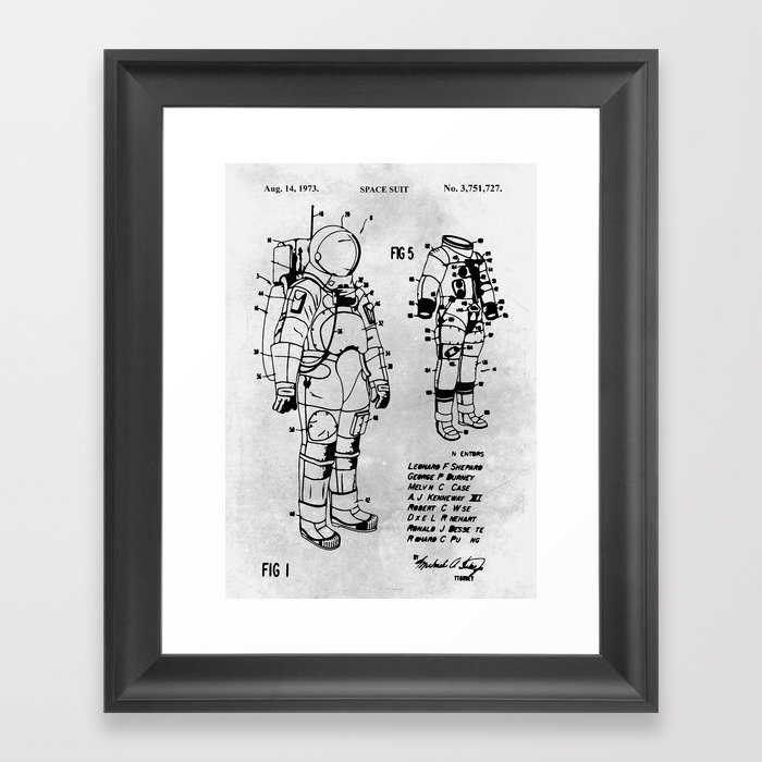 Space Suit Framed Art Print