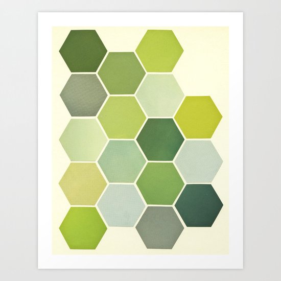 Shades of Green Art Print