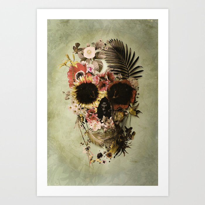 Garden Skull Light Art Print