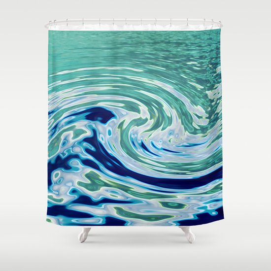 OCEAN ABSTRACT 2 Shower Curtain