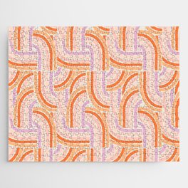 Rainbow Slide in Pink Orange and Lilac Jigsaw Puzzle