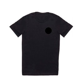 Black round circle dot — Modern minimal geometric art — Contemporary abstract minimalist design T Shirt