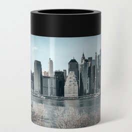 New York City Manhattan skyline during winter Can Cooler