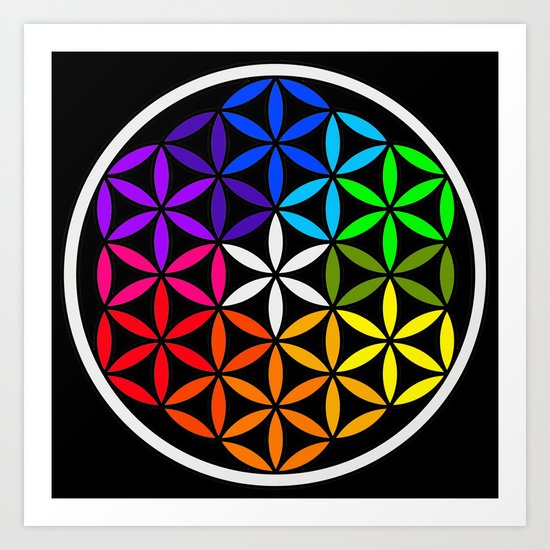 Secret flower of life Art Print