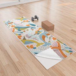 Humpback Whale Party Yoga Towel