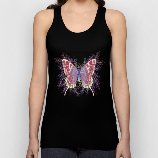 Beautiful Colorful Butterfly Design Unisex Tank Top