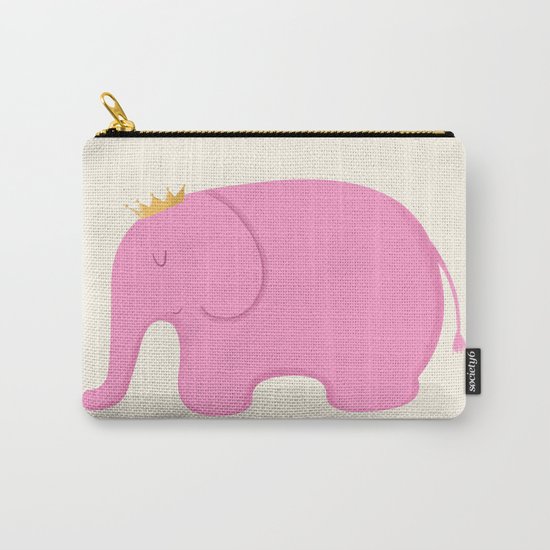 Queen Pink Elephant Carry-All Pouch