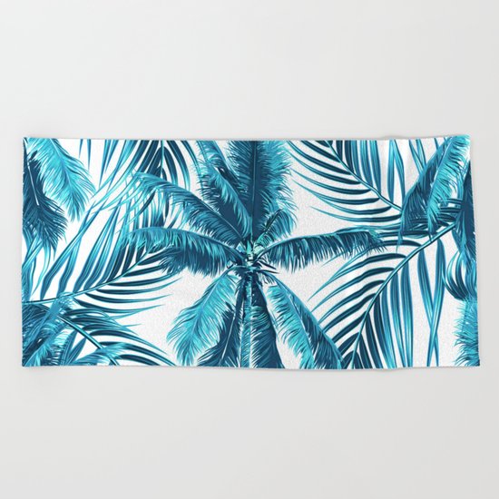 South Pacific palms II - oceanic Beach Towel