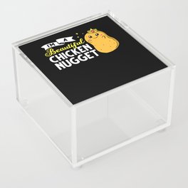 Chicken Nugget Girl Queen Vegan Nuggs Fries Acrylic Box