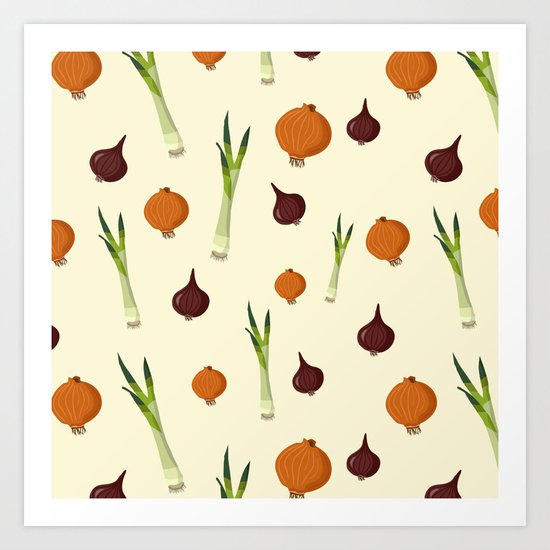 Onion pattern Art Print