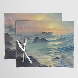 Dawn on the Sea Watercolor Placemat