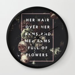 Arms Full Of Flowers Wall Clock