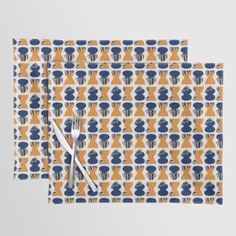 Repeat pattern blue and yellow  Placemat