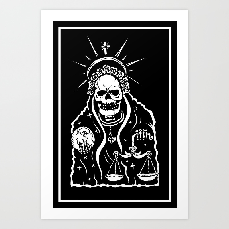 Santa Muerte Art Print By Deviluxe Society6