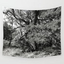 Ready, Steady, Grow! in Black and White Wall Tapestry