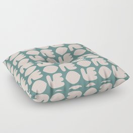 Boho surface pattern in sage green Floor Pillow