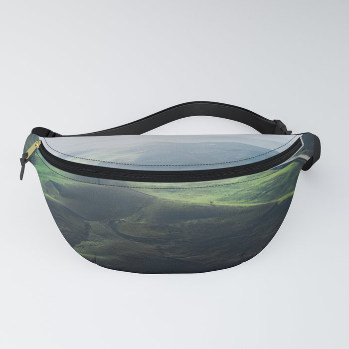 Green Hills in Italian Landscape with Road Fanny Pack