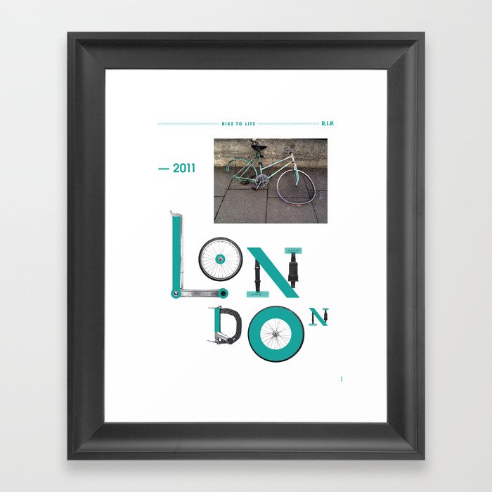 Bike to Life - London Framed Art Print
