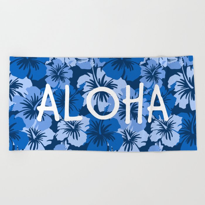 Epic Hibiscus Hawaiian Floral Aloha Shirt Print Beach Towel