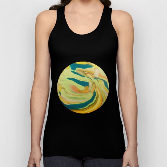 What The World Needs Now. Yellow Marble. Unisex Tank Top