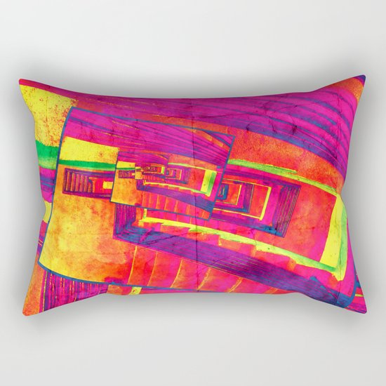 Pop Art Stairwell Abstract Rectangular Pillow