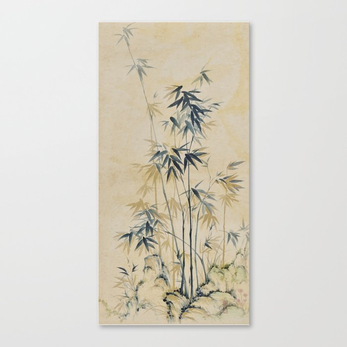 Bamboo,Oriental painting,Chinoiserie, koreanpainting Canvas Print