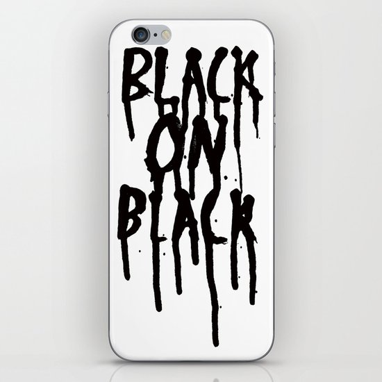 Black on black iPhone & iPod Skin