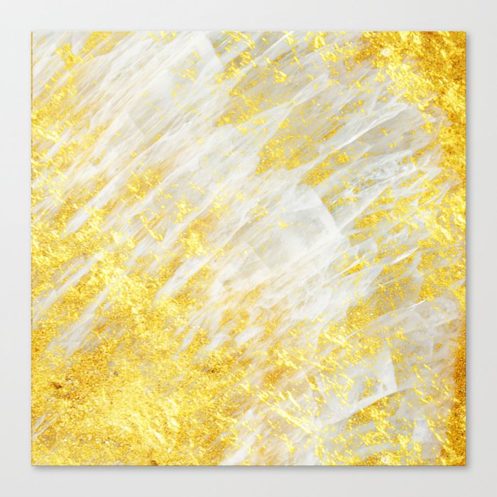 Gold Encapsulated Crystal Canvas Print