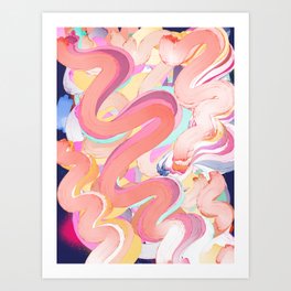 Swirls of Love Abstract Organic Zen Art Art Print