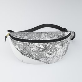 Orange County White Map Fanny Pack