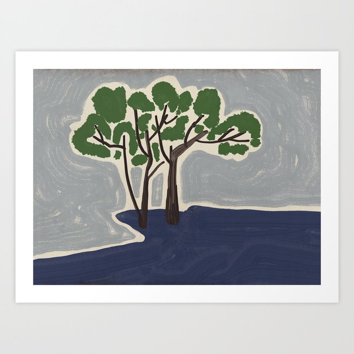 Tree sketch Art Print