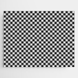 Classic Gingham Black and White - 08 Jigsaw Puzzle